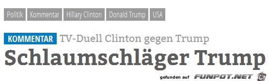 Schlaumschlaeger Trump