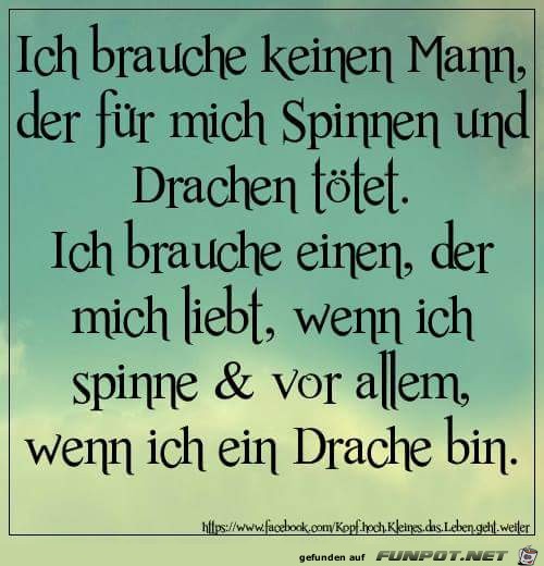 Brauche keinen Mann der Spinnen tötet Brauche keinen Mann der Spinnen tötet