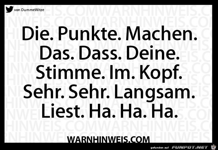 Auf Satzzeichen achten Auf Satzzeichen achten