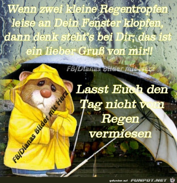 Wenn zwei kleine Regentropfen