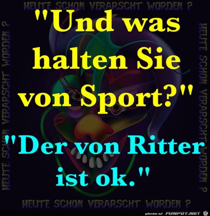 Was halten Sie von Sport