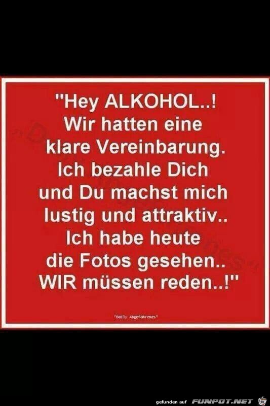 Mit Alkohol eine Vereinbarung treffen