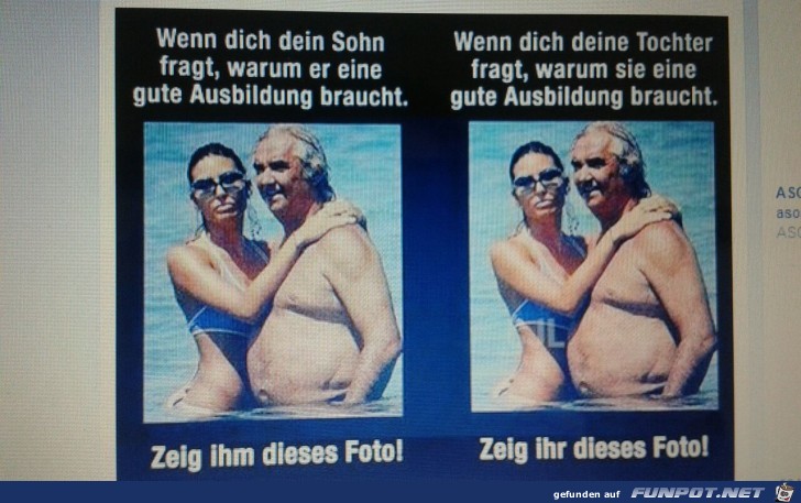 Ausbildung oder reicher Partner Ausbildung oder reicher Partner