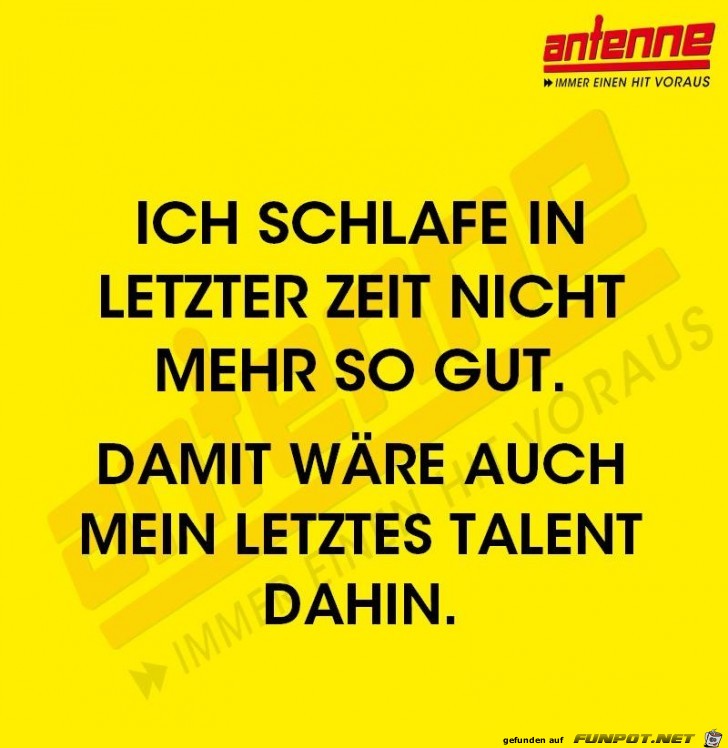 Schlafe nicht mehr so gut Schlafe nicht mehr so gut