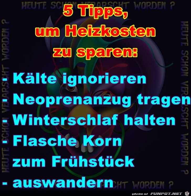 5 Tipps um Heizkosten zu sparen