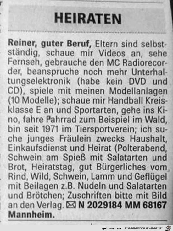 Heiraten...... Heiraten......