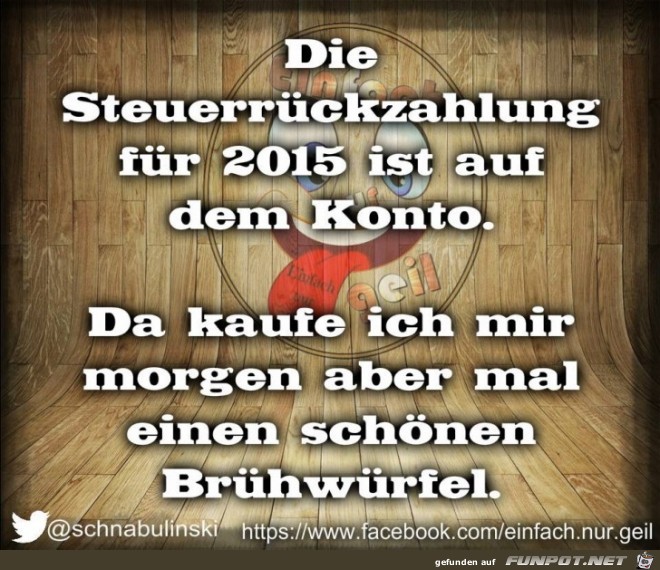 Steuerrückzahlung Steuerrückzahlung