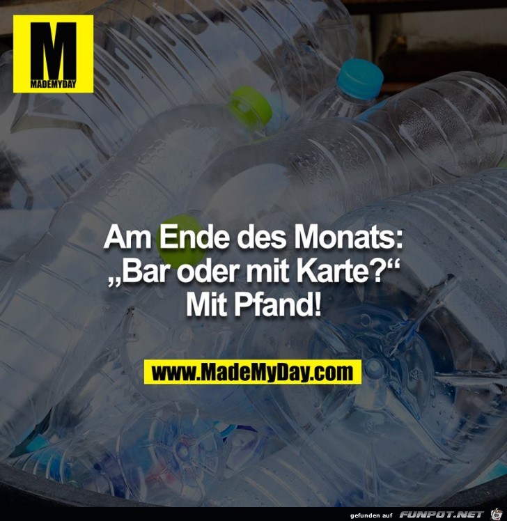 Am Ende des Monats an der Kasse