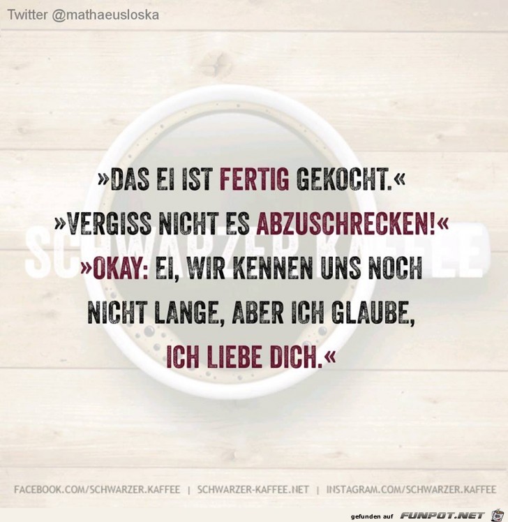 Das Ei ist fertig gekocht Das Ei ist fertig gekocht