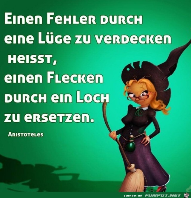 Einen Fehler