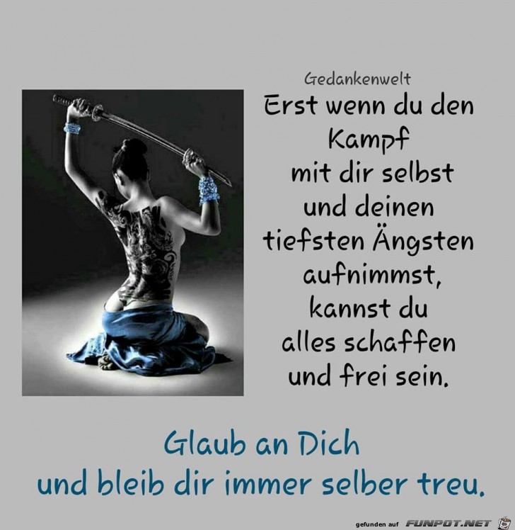 Erst wenn du den Kampf Erst wenn du den Kampf