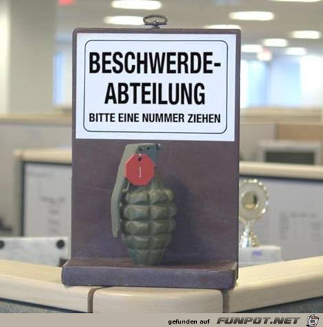 Beschwerde Abteilung Beschwerde Abteilung