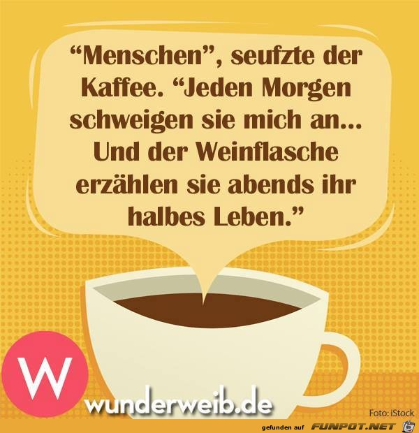 Menschen seufzte der Kaffee