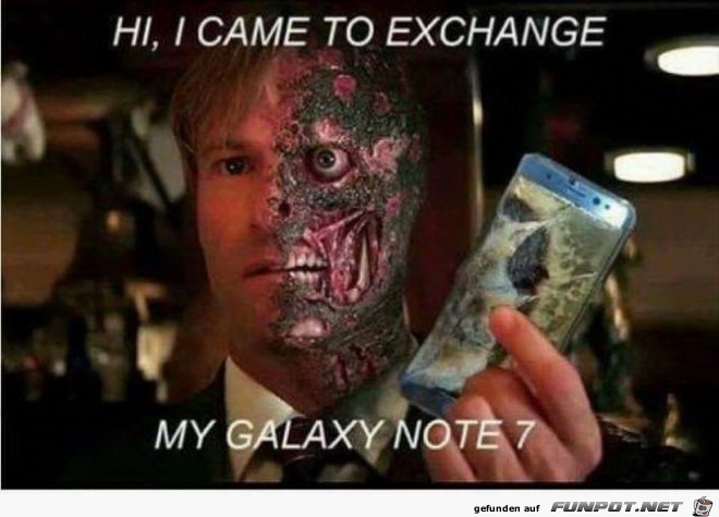 umtauschen mein Galaxy Note 7