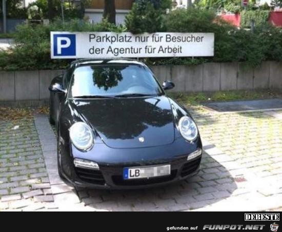 Parkplatz nur fr Agentur........
