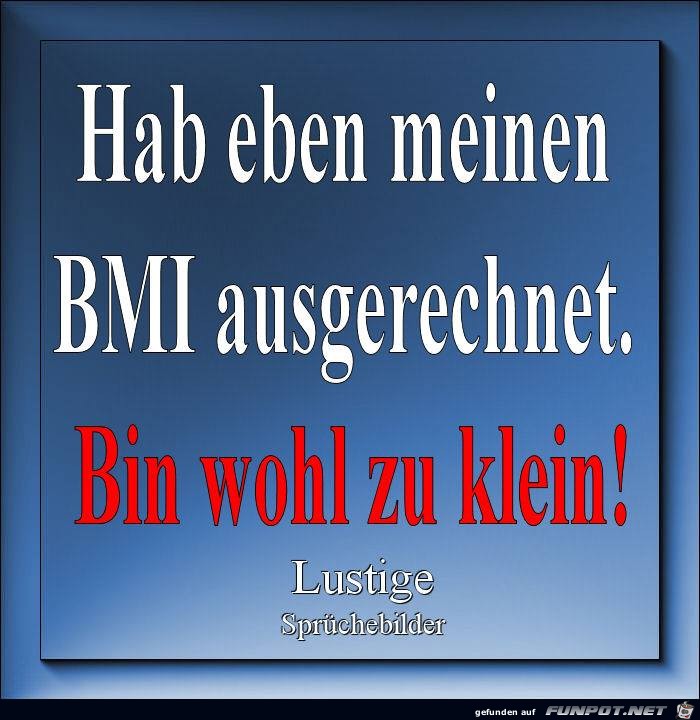 BMI ausgerechnet BMI ausgerechnet