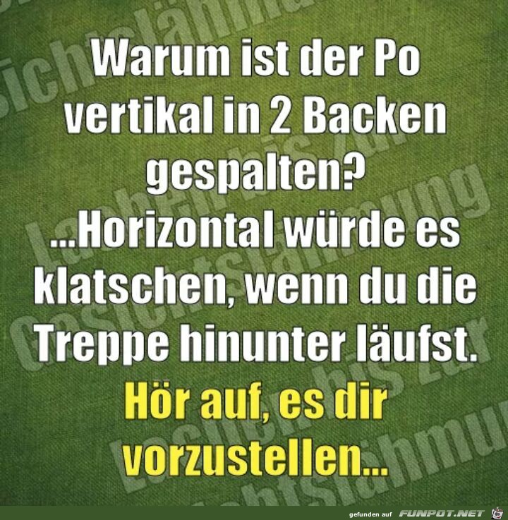 Der Po ist unterteilt Der Po ist unterteilt