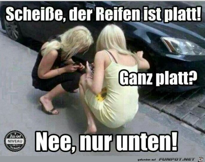 Der Reifen ist platt Der Reifen ist platt