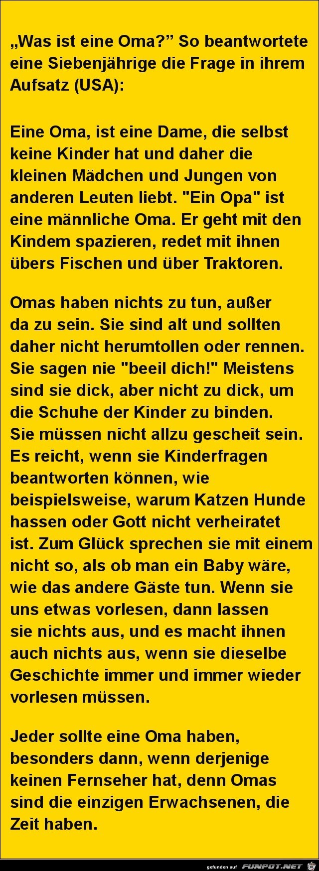 was ist eine Oma......