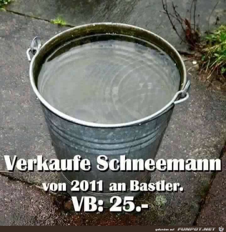 Verkaufe Schneemann Verkaufe Schneemann