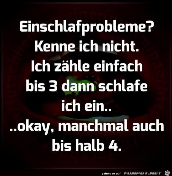 einschlafprobleme......