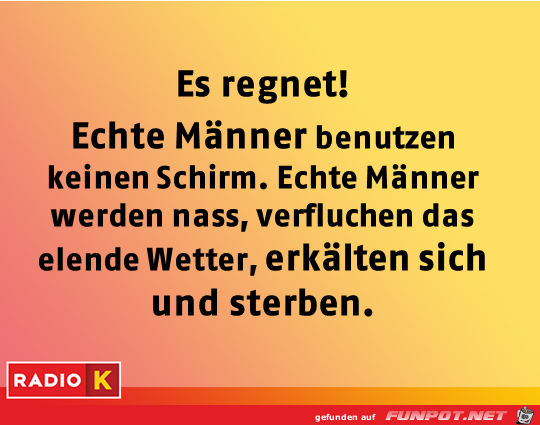 Es regnet Es regnet