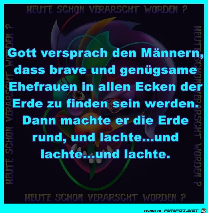 Gott versprach den Maennern