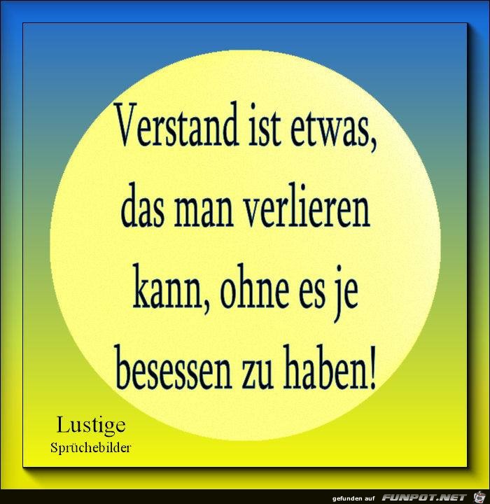Verstand ist etwas Verstand ist etwas