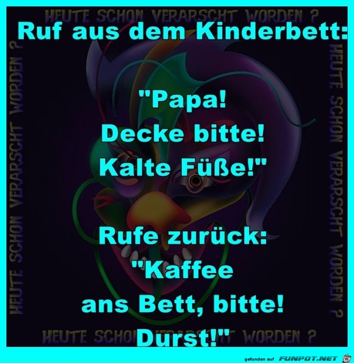 Ruf aus dem Kinderbett