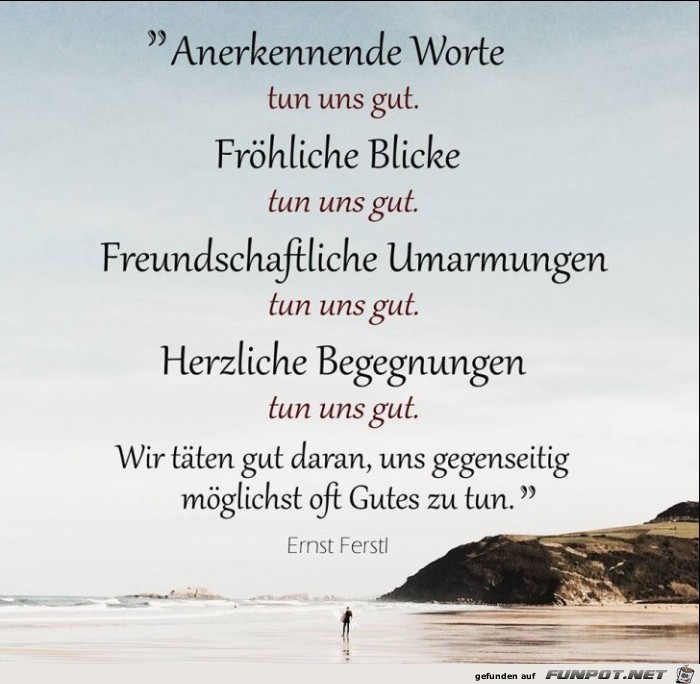 Anerkennende Worte