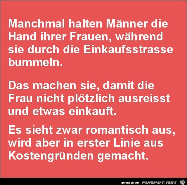 Mnner halten die Hand.......