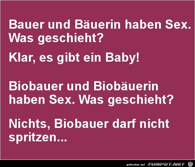 Bauer und Buerin haben Sex......