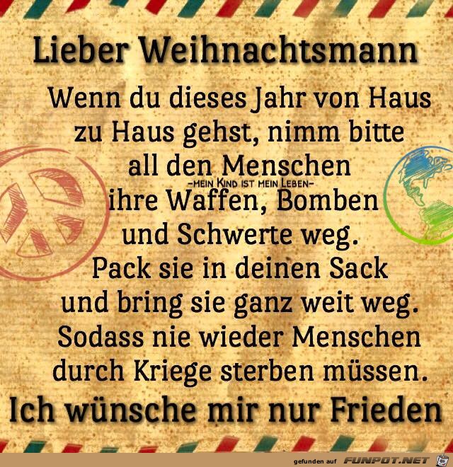 Lieber Weihnachtsmann