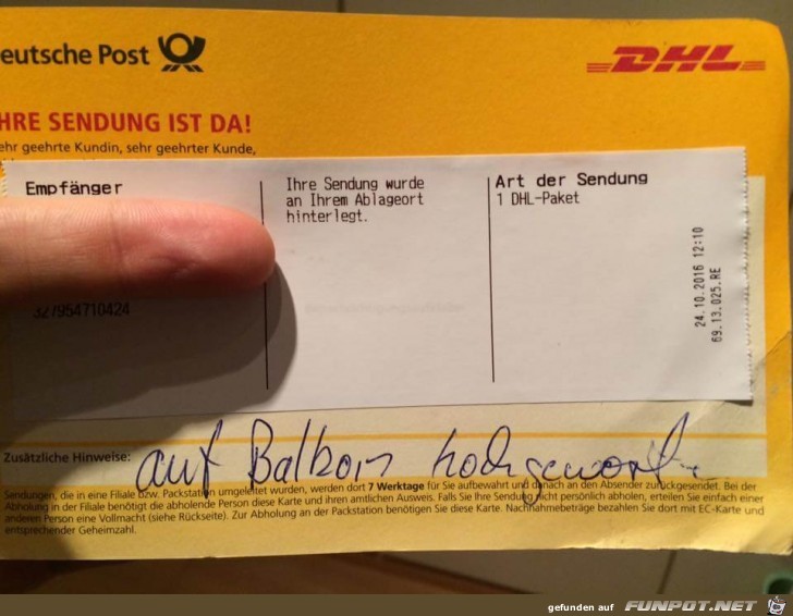 so ist die Post