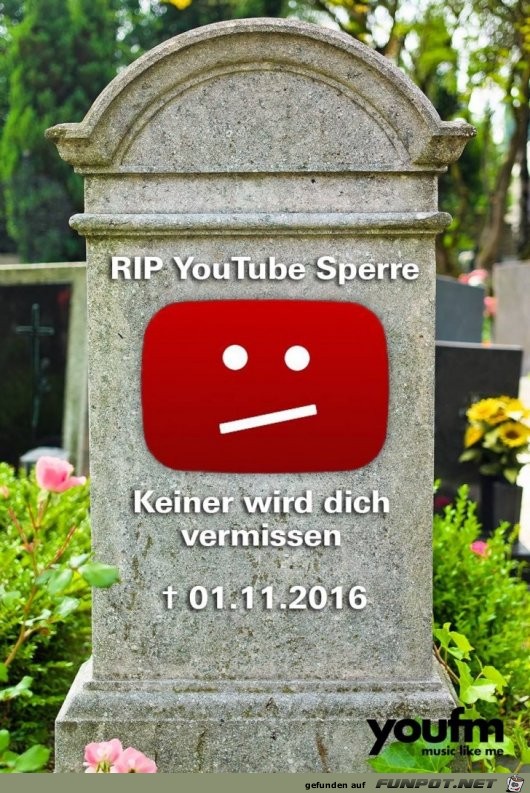 Keine youtube-Sperre mehr