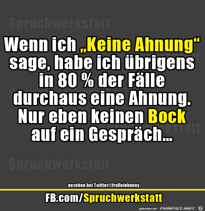 Keine Ahnung Keine Ahnung