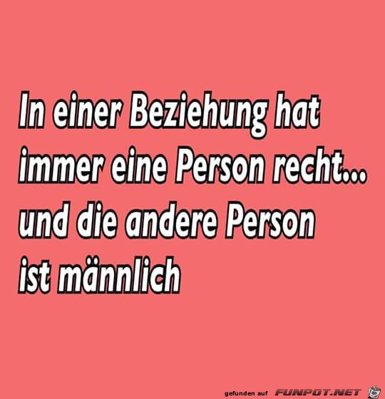 Eine Person hat immer Recht