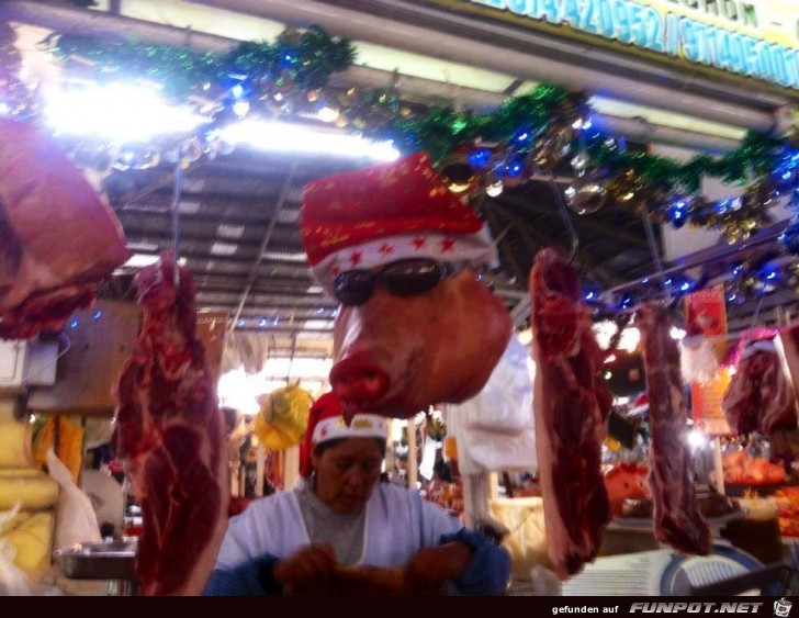 Weihnachten beim Metzger