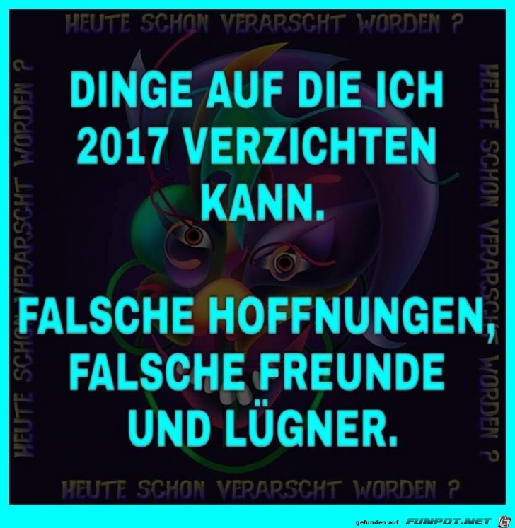 Dinge auf die ich 2017 verzichten kann