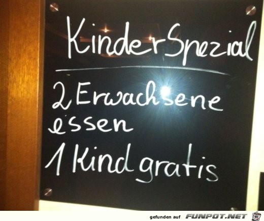 Kind gratis dazu