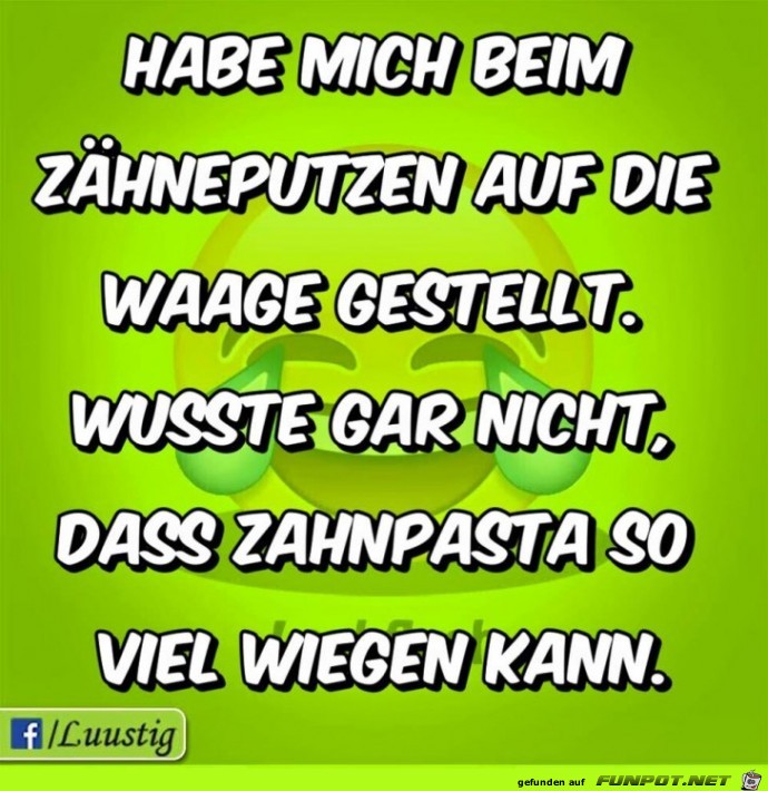Beim Zaehneputzen auf die Waage Beim Zaehneputzen auf die Waage
