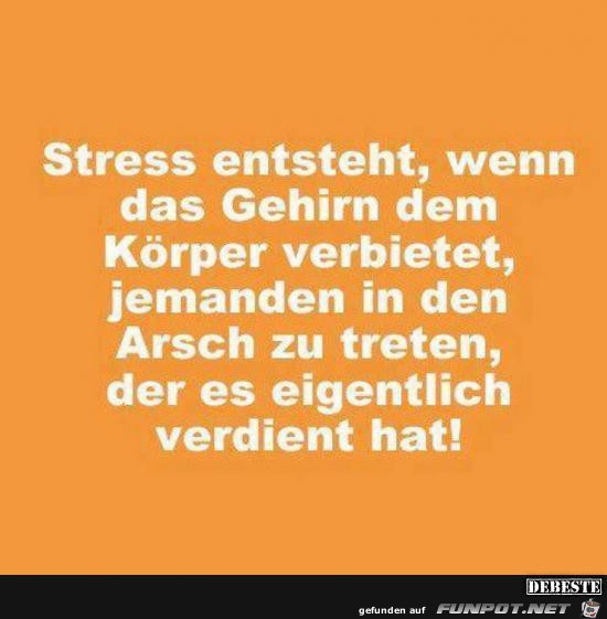 Stress entsteht......