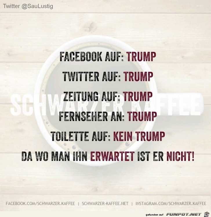 Da wo man ihn erwartet ist er nicht Da wo man ihn erwartet ist er nicht