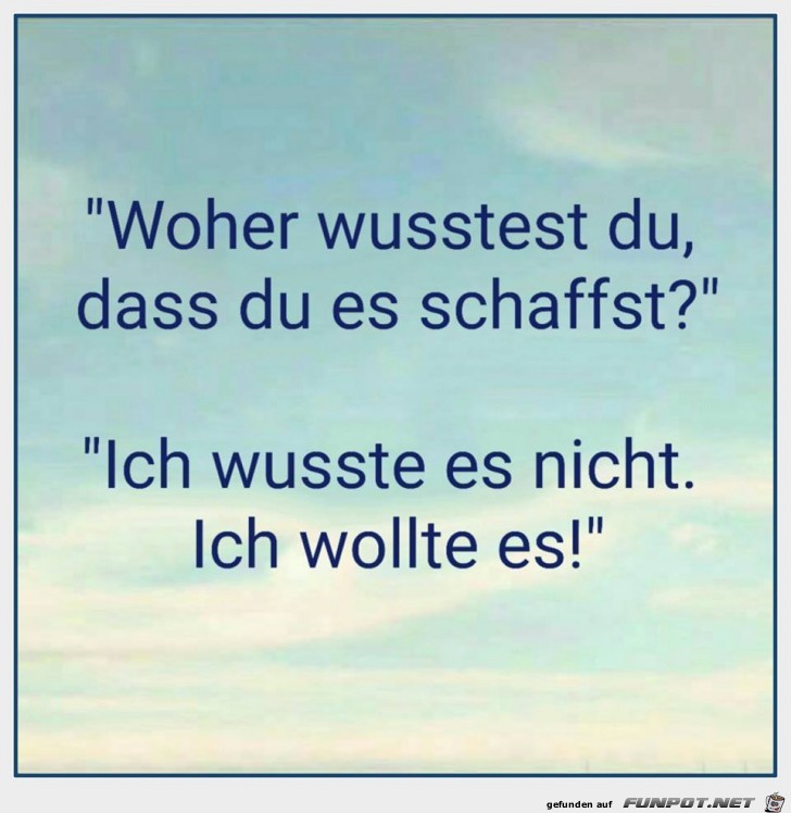 Ich wollte es