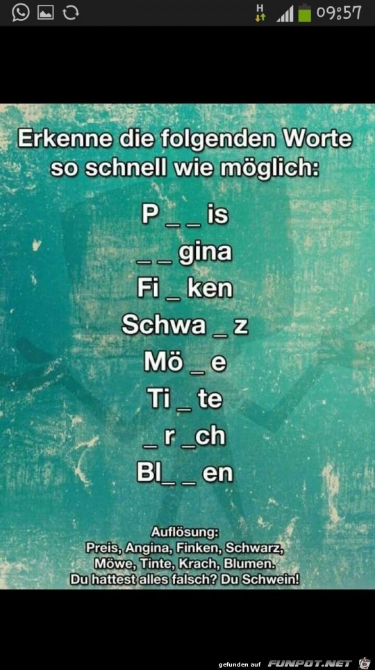 Erkenne die Woerter Erkenne die Woerter