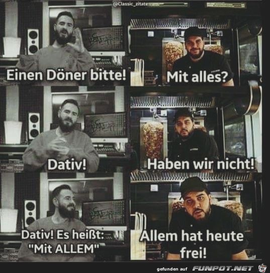 Einen Dner bitte