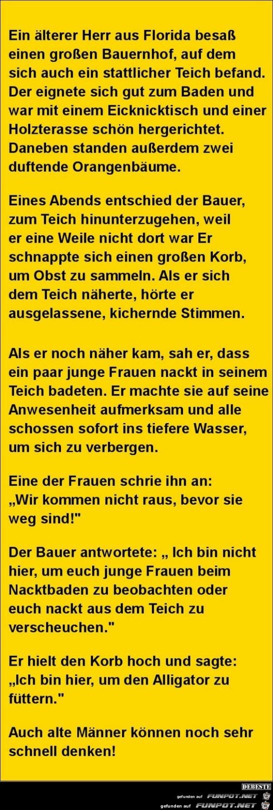 Auch ältere Männer können schnell denken Auch ältere Männer können schnell denken
