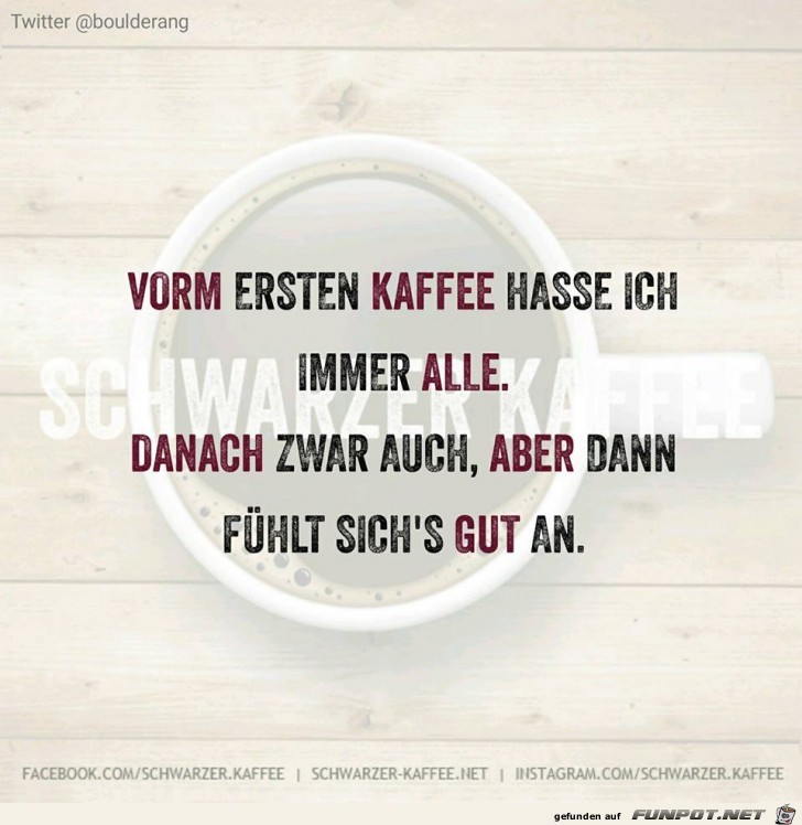 Vorm ersten Kaffee