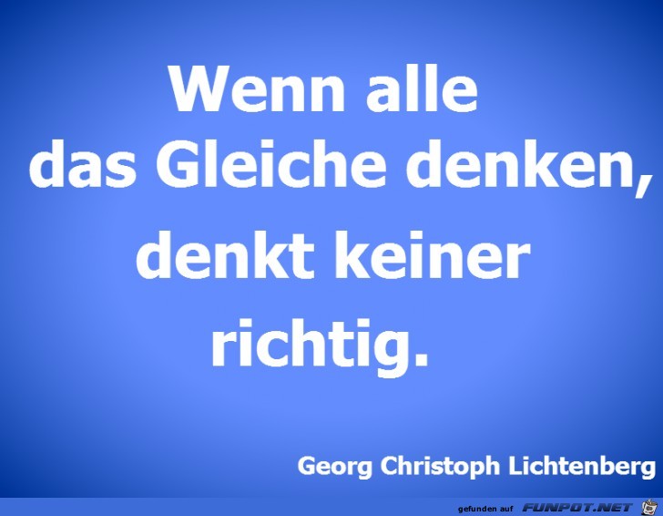Wenn alle das Gleiche denken Wenn alle das Gleiche denken