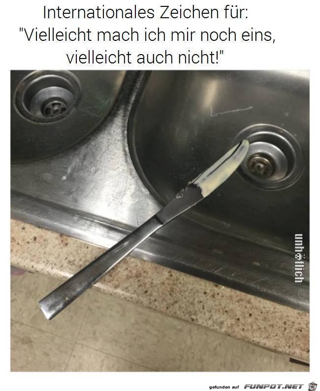 Internationales Zeichen fuer Brote schmieren Internationales Zeichen fuer Brote schmieren